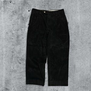Vintage Jos A Bank USA Made 90s Black Corduroy Dress Pants Size 32 X 27 Preppy